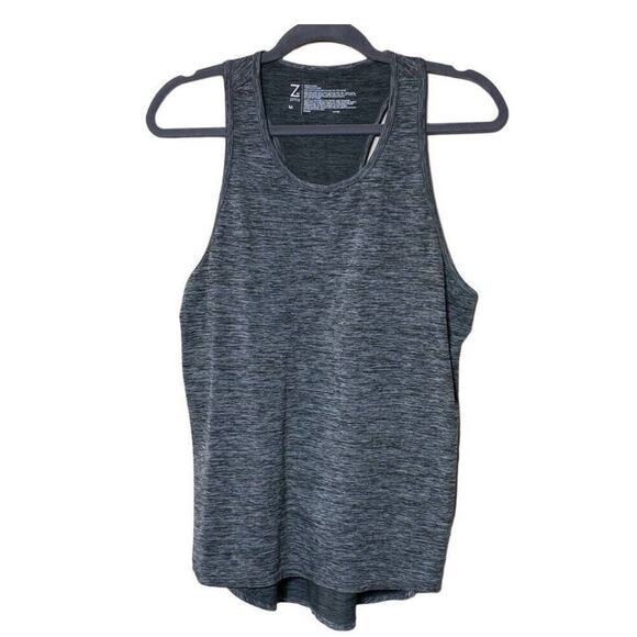 Z by Zella Razorback Tank Top SZ M Gray  Hi-Low Athletic Baddie Edgy Athleisure - Picture 1 of 11